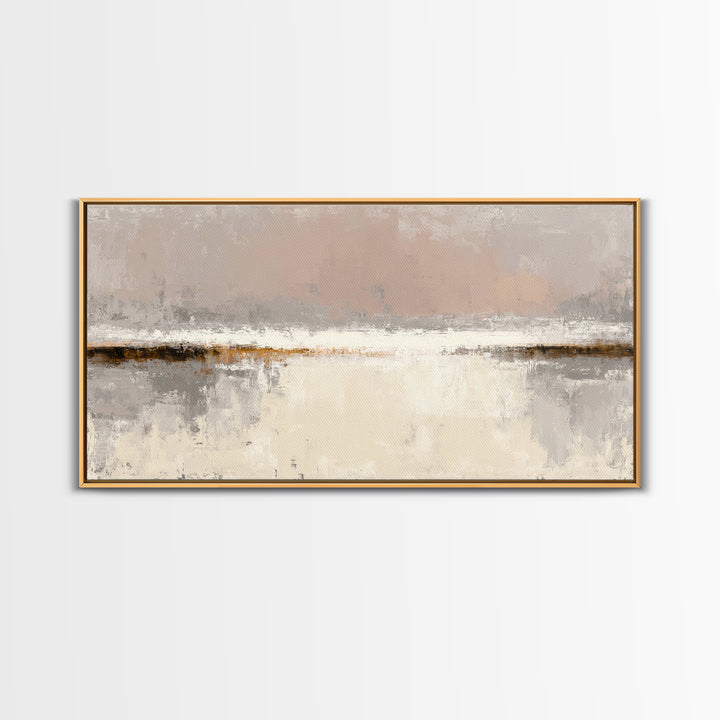 Minimal Two Figure Line Drawing Framed Canvas Print, Master Bedroom, Rustic Home Decor, Bedroom Decor, Oil Painting, Sanctuary, MAS-2x1-97