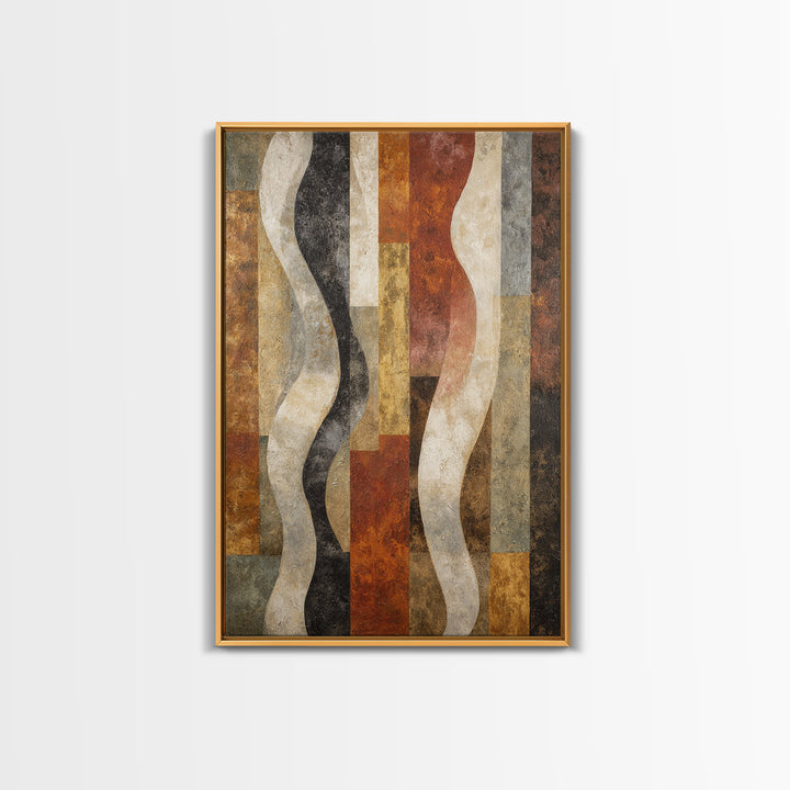 Abstract Wave Forms Framed Canvas Print, Master Bedroom, Bedroom Decor, Abstract Art, Sanctuary, Farmhouse Wall Art, MAS-2x3-100