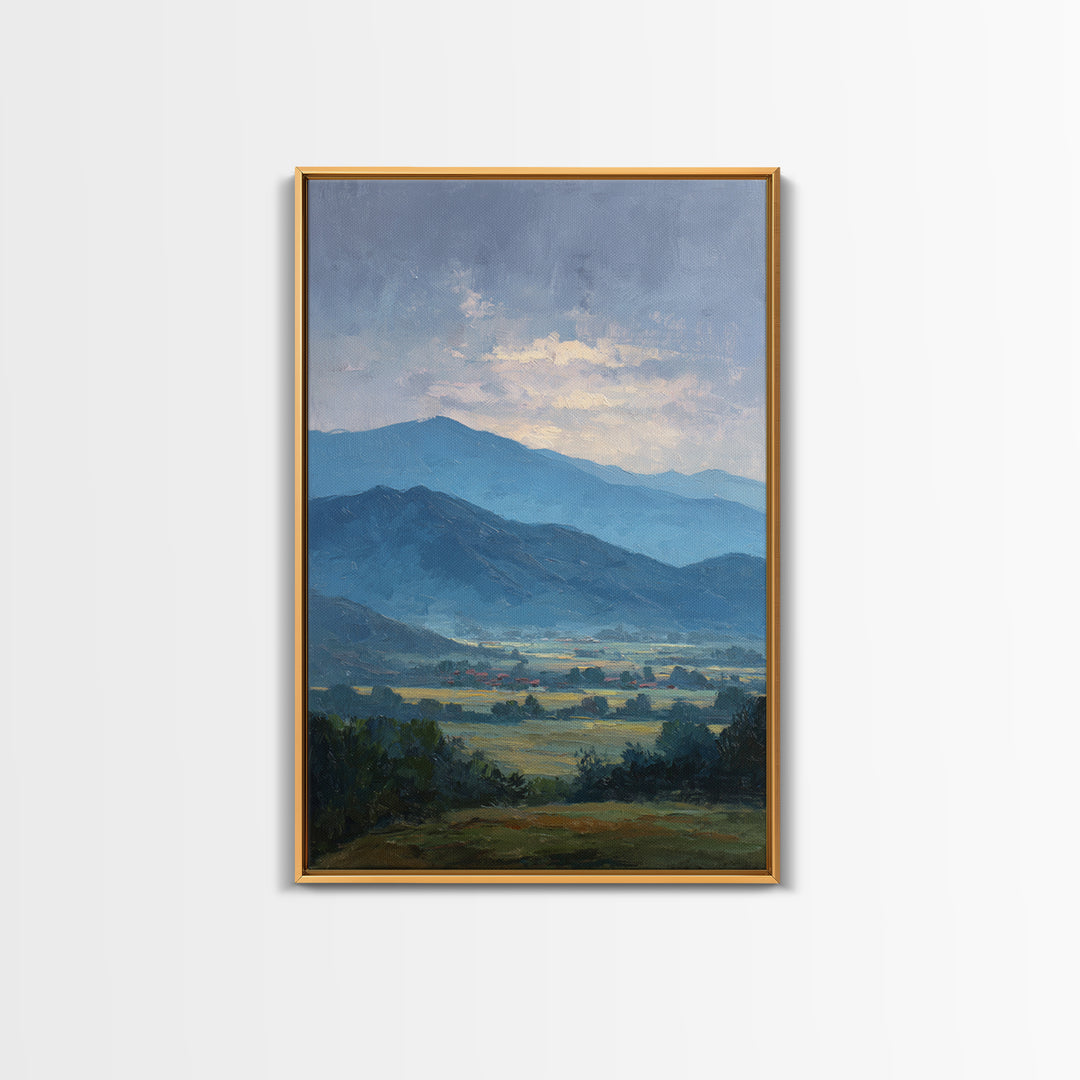 Soft Mountain Ridge Framed Canvas Print, Master Bedroom, Wedding Decor, Bedroom Decor, Fine Art, Sanctuary, Rustic Home Decor, MAS-2x3-21