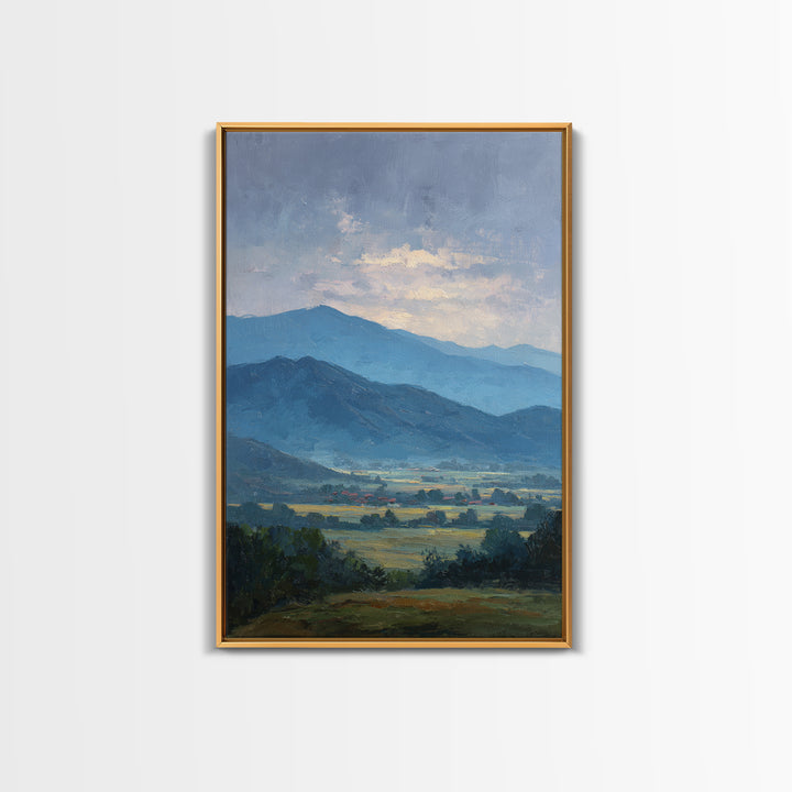 Soft Mountain Ridge Framed Canvas Print, Master Bedroom, Wedding Decor, Bedroom Decor, Fine Art, Sanctuary, Rustic Home Decor, MAS-2x3-21