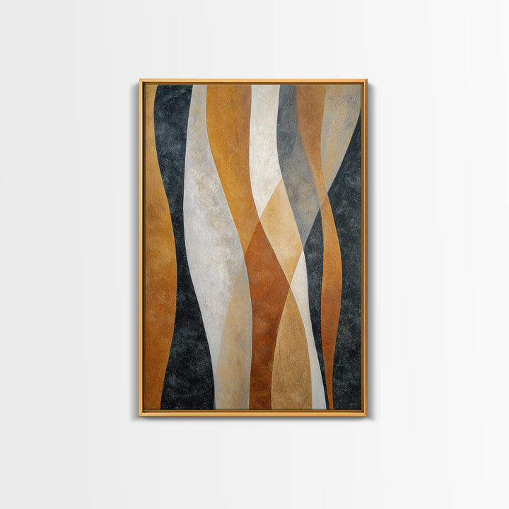 Abstract Wave Forms Framed Canvas Print, Master Bedroom, Wall Art Bedroom, Bedroom Decor, Sanctuary, Statement Artwork, MAS-2x3-28