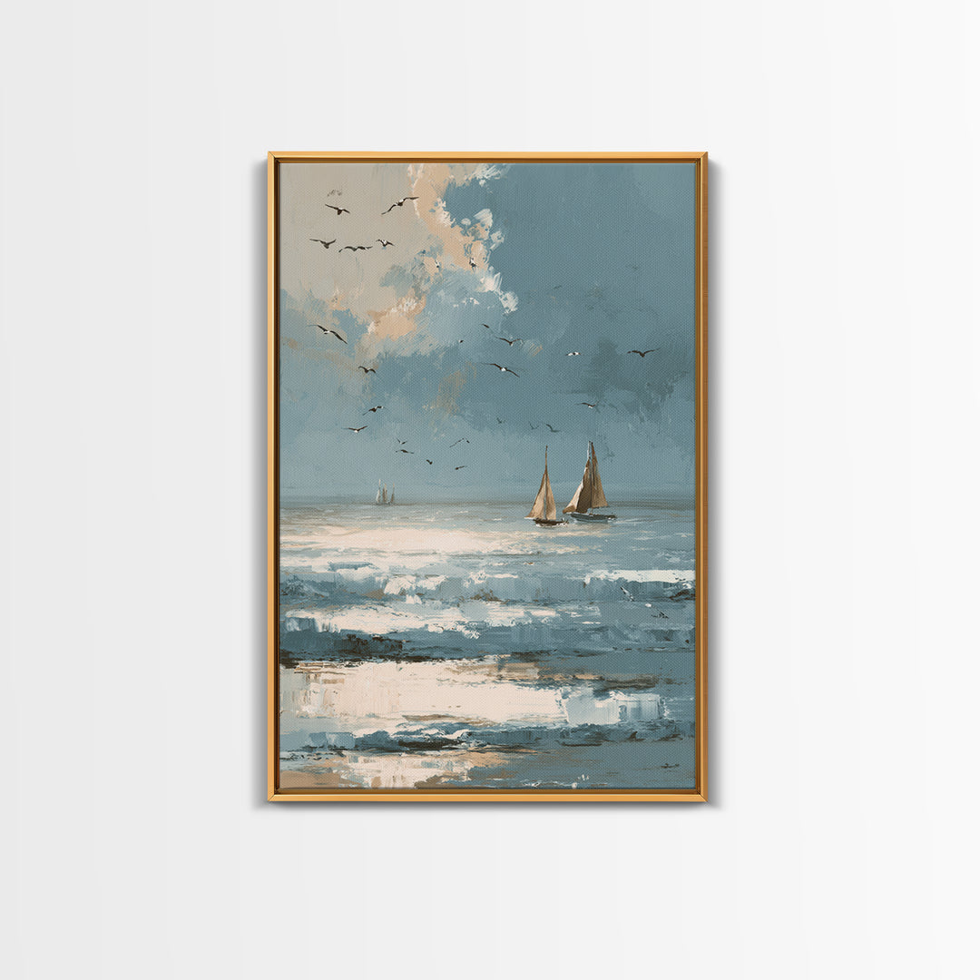 Hotel Coastal Landscape Canvas Print, Master Bedroom, Wall Decal, Bedroom Decor, Fine Art, Sanctuary, Wall Decor Bedroom, MAS-2x3-5