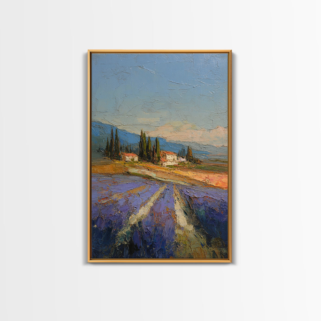 Lavender Field at Twilight Canvas Print, Master Bedroom, Art Print, Bedroom Decor, Fine Art, Sanctuary, Above Bed Decor, MAS-2x3-50