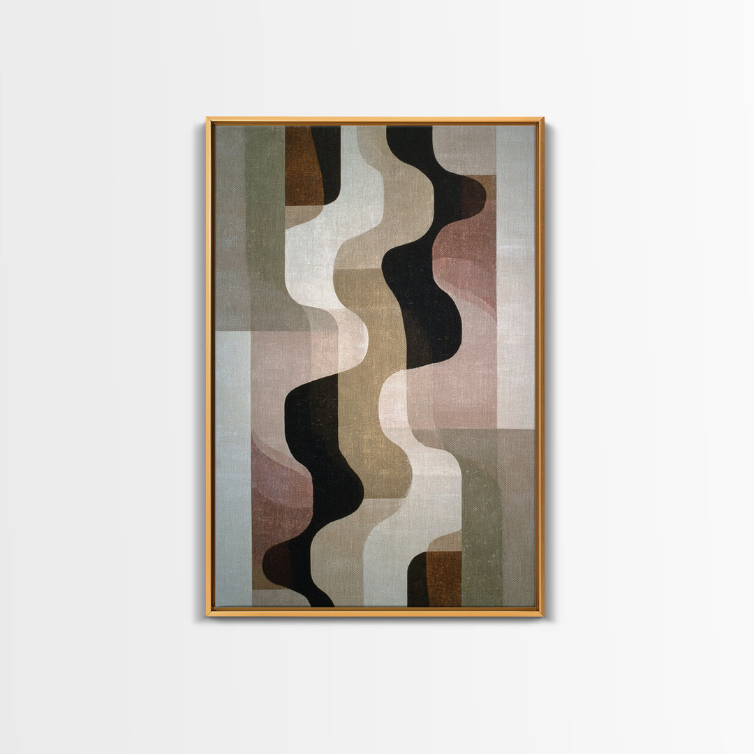 Abstract Wave Forms Framed Canvas Print, Master Bedroom, Wall Decor, Bedroom Decor, Fine Art, Sanctuary, Farmhouse Wall Decor, MAS-2x3-52