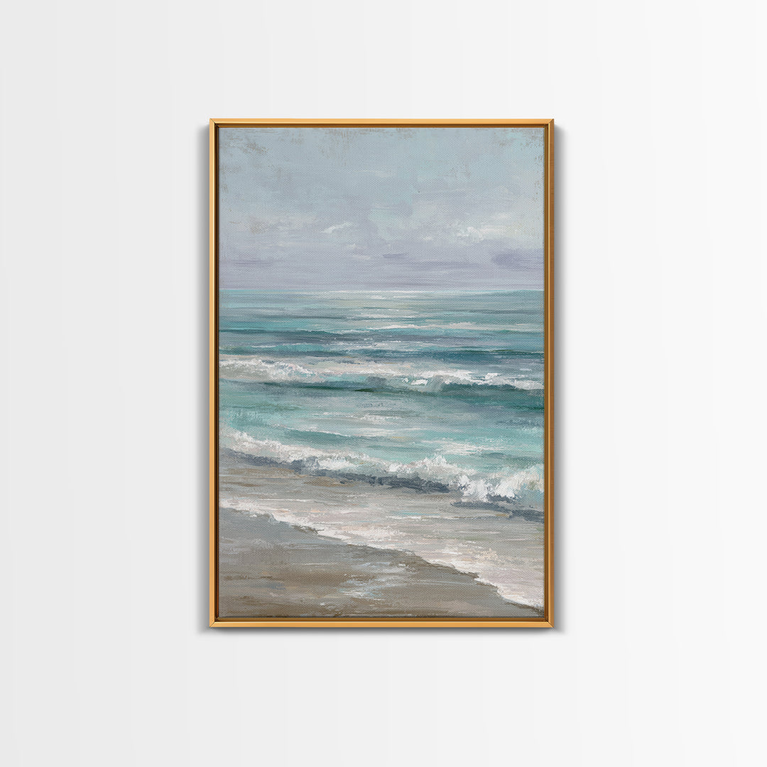 Elegant Moonlit Ocean Horizon Canvas Print, Master Bedroom, Wall Decor Bedroom, Bedroom Decor, Sanctuary, Fine Art Print, MAS-2x3-57