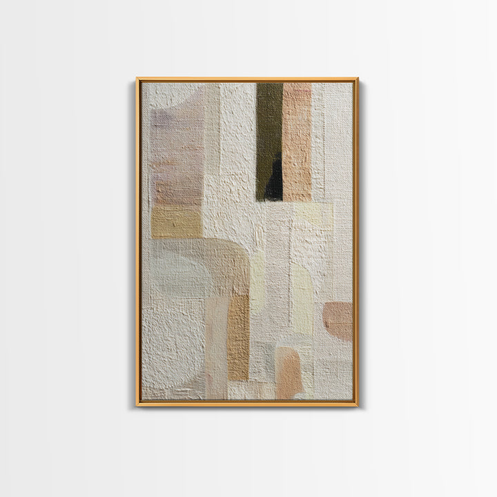 Soft Abstract Linen Texture Framed Canvas Print, Master Bedroom, Farmhouse Wall Decor, Bedroom Decor, Abstract Art, Sanctuary, MAS-2x3-59
