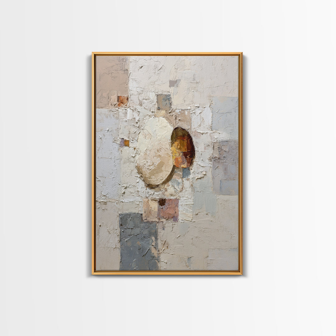 Minimal Stone Shapes Canvas Print, Master Bedroom, Wedding Decor, Bedroom Decor, Fine Art, Sanctuary, Rustic Home Decor, MAS-2x3-72