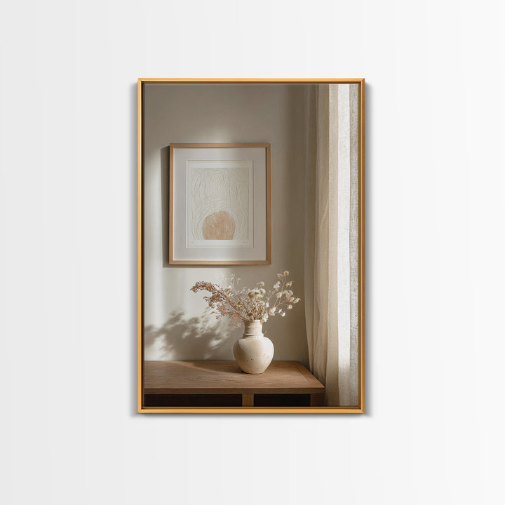 Minimal Two Figure Line Drawing Framed Canvas Print, Master Bedroom, Wall Art Bedroom, Bedroom Decor, Fine Art, Sanctuary, MAS-2x3-85