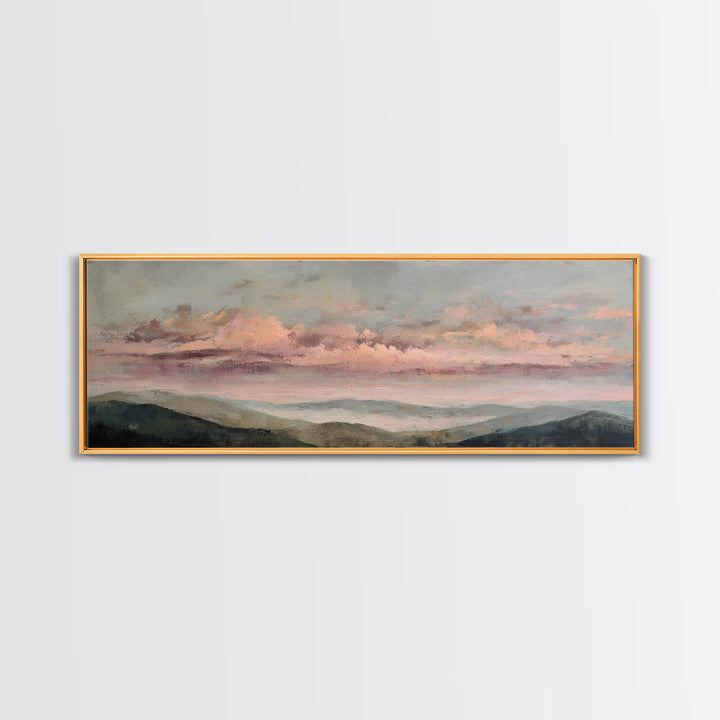 Blush and Taupe Cloudscape Canvas Print, Master Bedroom, Bedroom Decor, Abstract Art, Sanctuary, Printable Art, MAS-3x1-22