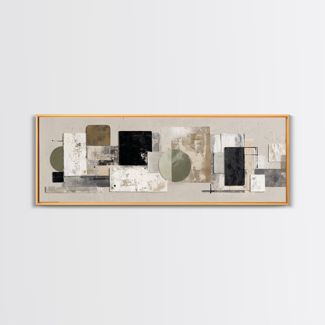 Minimal Stone Shapes Framed Canvas Print, Master Bedroom, Master Bedroom Decor, Bedroom Decor, Abstract Art, Sanctuary, MAS-3x1-32