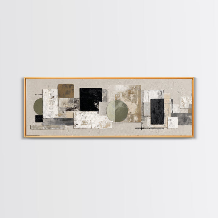 Minimal Stone Shapes Framed Canvas Print, Master Bedroom, Master Bedroom Decor, Bedroom Decor, Abstract Art, Sanctuary, MAS-3x1-32