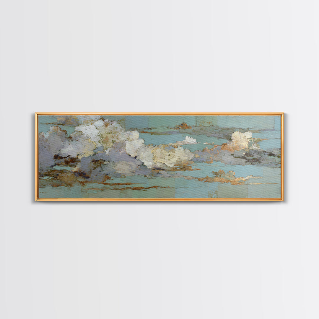 Blush and Taupe Cloudscape Canvas Print, Master Bedroom, Living Room Prints, Bedroom Decor, Fine Art, Sanctuary, Modern Decor, MAS-3x1-46