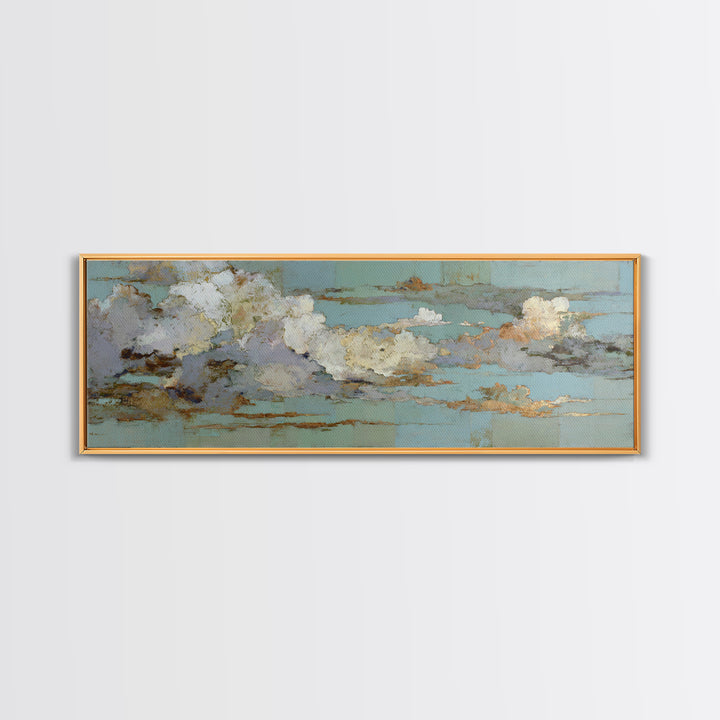 Blush and Taupe Cloudscape Canvas Print, Master Bedroom, Living Room Prints, Bedroom Decor, Fine Art, Sanctuary, Modern Decor, MAS-3x1-46