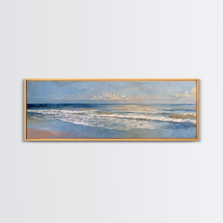 Hotel Coastal Landscape Canvas Print, Master Bedroom, Over Bed Wall Art, Bedroom Decor, Fine Art, Sanctuary, Minimalist Decor, MAS-3x1-61