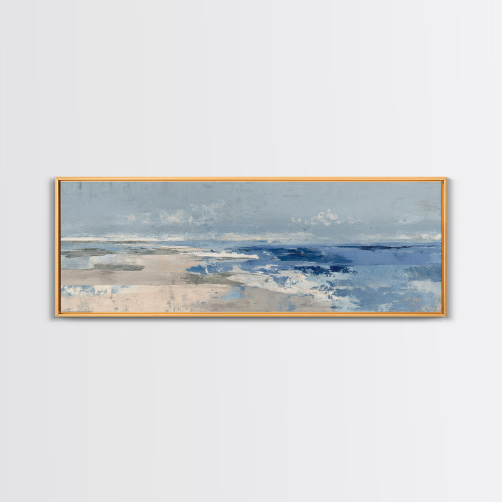 Hotel Coastal Landscape Canvas Print, Master Bedroom, Over Bed Wall Art, Bedroom Decor, Fine Art, Sanctuary, Minimalist Decor, MAS-3x1-85