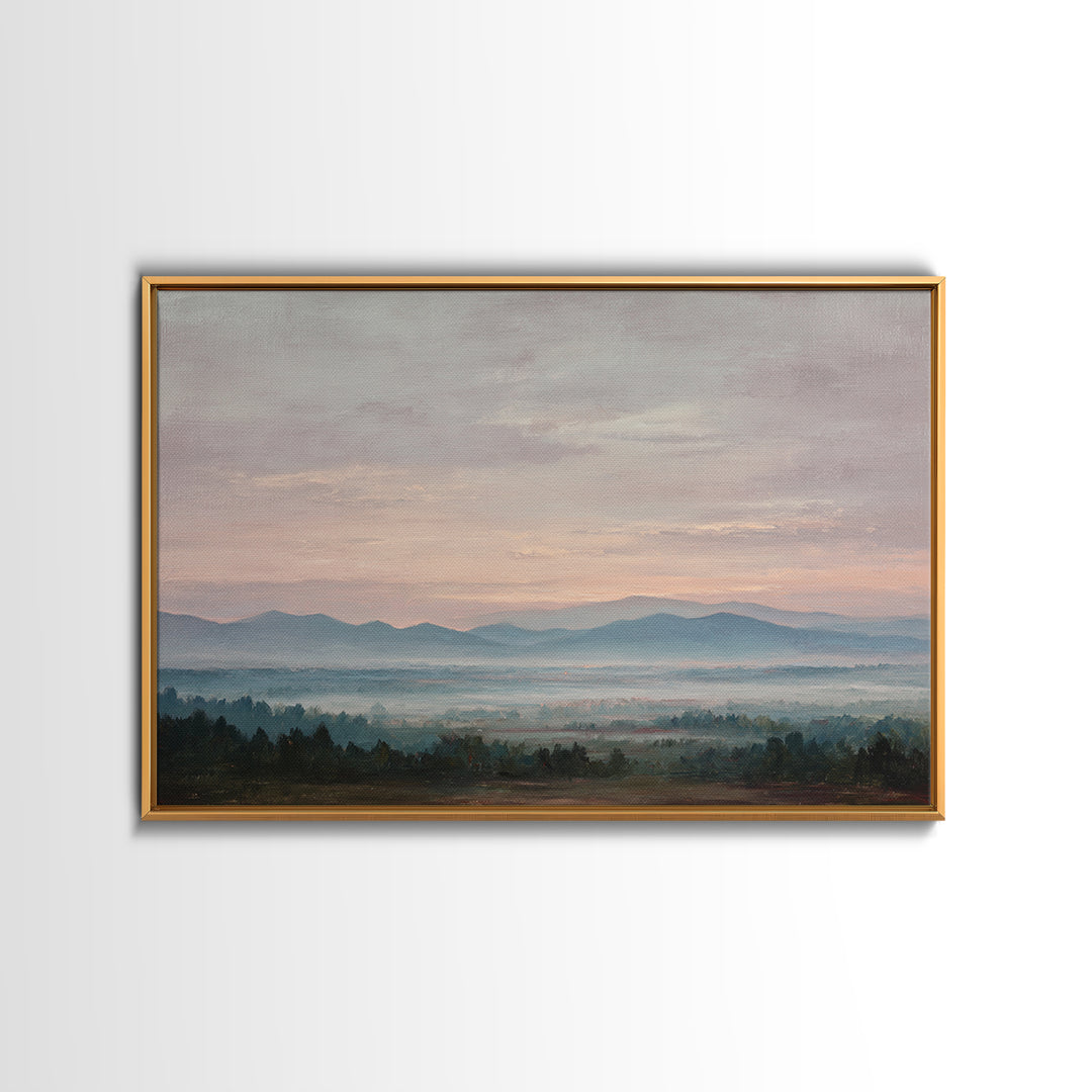 Blush and Taupe Cloudscape Framed Canvas Print, Master Bedroom, Farmhouse Wall Art, Bedroom Decor, Fine Art, Sanctuary, MAS-3x2-10