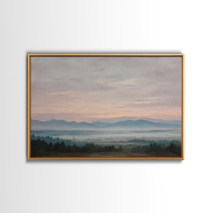 Blush and Taupe Cloudscape Framed Canvas Print, Master Bedroom, Farmhouse Wall Art, Bedroom Decor, Fine Art, Sanctuary, MAS-3x2-10