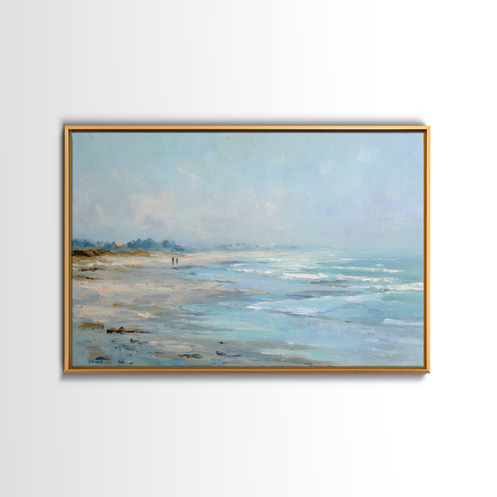 Hotel Coastal Landscape Framed Canvas Print, Master Bedroom, Set of 2 Prints, Bedroom Decor, Fine Art, Sanctuary, MAS-3x2-25