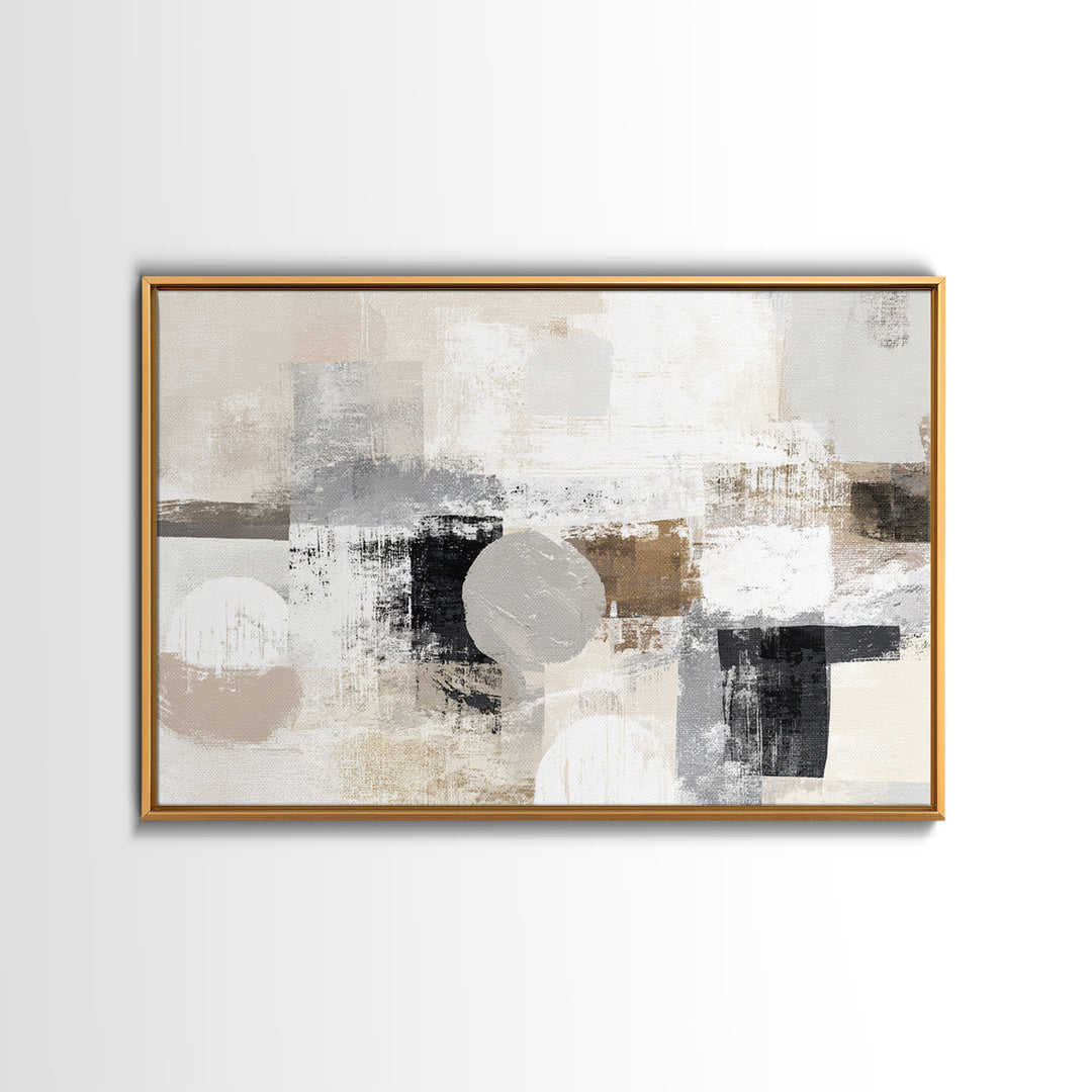 Soft Abstract Linen Texture Framed Canvas Print, Master Bedroom, Statement Artwork, Bedroom Decor, Abstract Art, Sanctuary, MAS-3x2-31