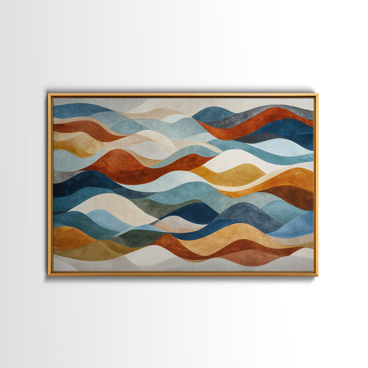 Abstract Wave Forms Canvas Print, Master Bedroom, Gallery Decor, Bedroom Decor, Fine Art, Sanctuary, Wall Art, Home Decor, MAS-3x2-48
