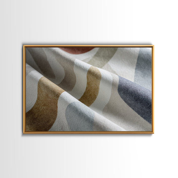 Soft Abstract Linen Texture Framed Canvas Print, Master Bedroom, Farmhouse Wall Decor, Bedroom Decor, Abstract Art, Sanctuary, MAS-3x2-55