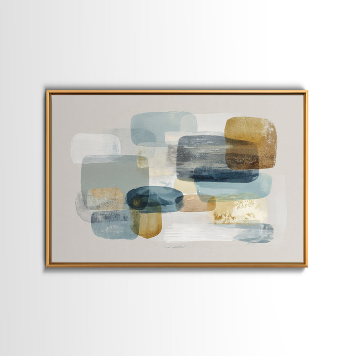 Minimal Stone Shapes Canvas Print, Master Bedroom, Minimalist Decor, Bedroom Decor, Fine Art, Sanctuary, Farmhouse Decor, MAS-3x2-68