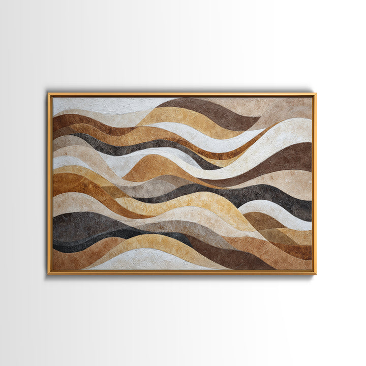Abstract Wave Forms Canvas Print, Master Bedroom, Contemporary Art, Bedroom Decor, Abstract Art, Sanctuary, Bedroom Wall Art, MAS-3x2-72
