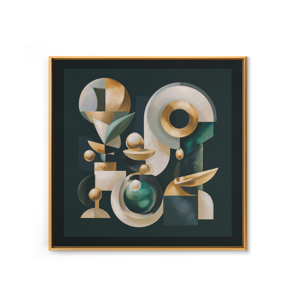 Surreal Room of Floating Objects as Decorative Canvas Print, Maximalist Art, Digital Prints, Living Room Decor, Maximal, MAX-1x1-81