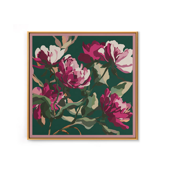 Matisse Inspired Cutouts with Vivid Floral Motifs Canvas Print, Maximalist Art, Boho Decor, Living Room Decor, Maximal, MAX-1x1-82