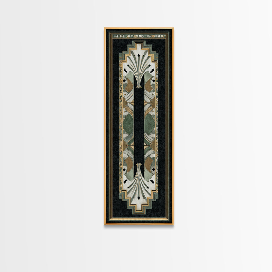 Folk Art Animal Parade Framed Canvas Print, Maximalist Art, Minimalist Decor, Living Room Decor, Fine Art, Maximal, Art Nouveau, MAX-1x3-4
