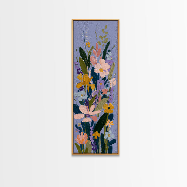 Matisse Inspired Cutouts with Vivid Floral Motifs Canvas Print, Maximalist Art, Modern Decor, Living Room Decor, Maximal, MAX-1x3-46