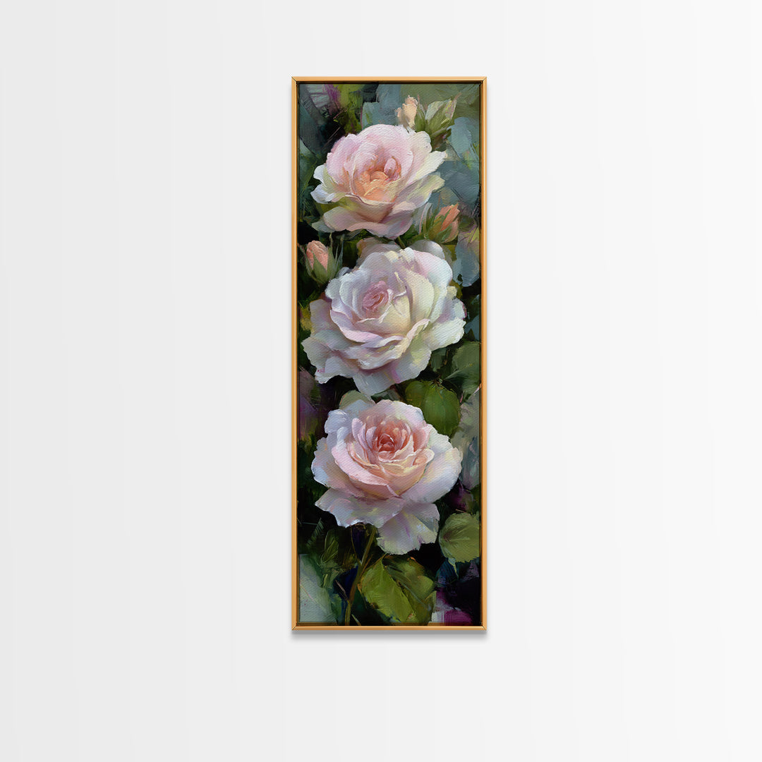 Baroque Roses Mixed Canvas Print, Maximalist Art, Wall Art, Living Room Decor, Abstract Art, Maximal, Printable Art, MAX-1x3-90