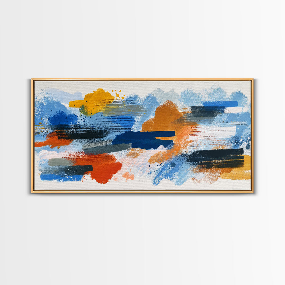 Chaotic Joyful Abstract Canvas Print, Maximalist Art, Home Decor, Living Room Decor, Abstract Art, Maximal, Printable Art, MAX-2x1-66