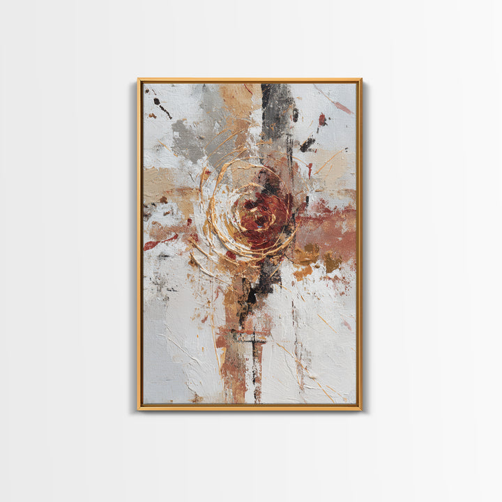Chaotic Joyful Abstract Framed Canvas Print, Maximalist Art, Minimalist Decor, Living Room Decor, Maximal, Art Nouveau, MAX-2x3-6