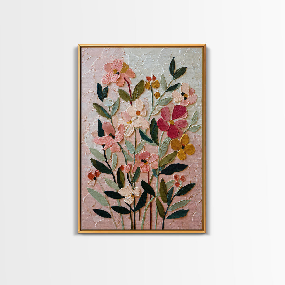 Matisse Inspired Cutouts with Vivid Floral Motifs Canvas Print, Maximalist Art, Printable Wall Art, Living Room Decor, Maximal, MAX-2x3-66