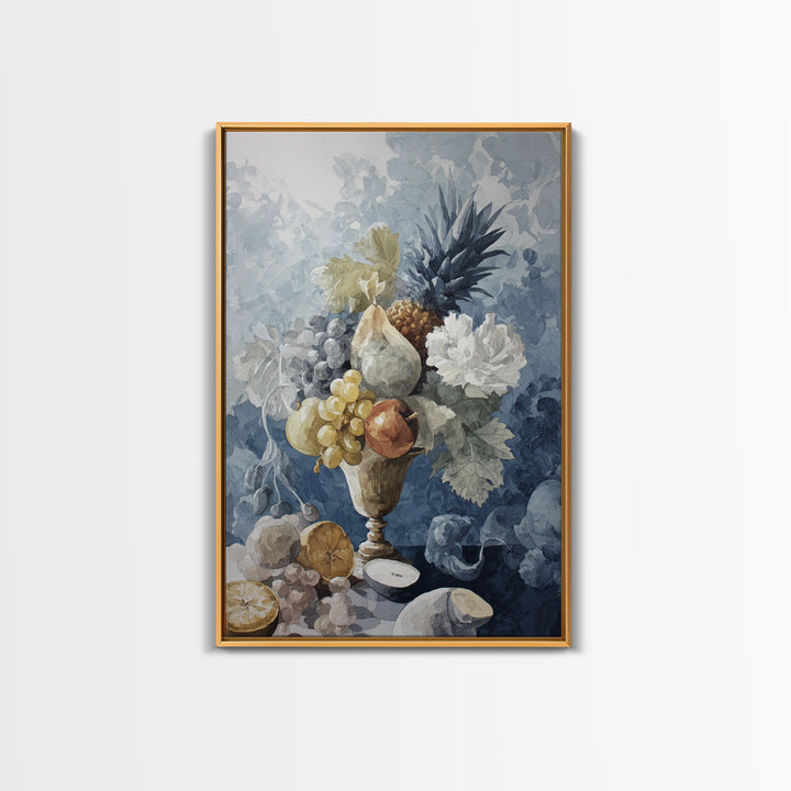 Rococo Fruit Feast Canvas Print, Maximalist Art, Boho Wall Art, Living Room Decor, Fine Art, Maximal, Trendy Wall Art, MAX-2x3-71