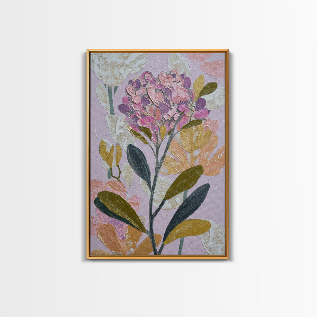 Matisse Inspired Cutouts with Vivid Floral Motifs Canvas Print, Maximalist Art, Digital Print, Living Room Decor, Maximal, MAX-2x3-90