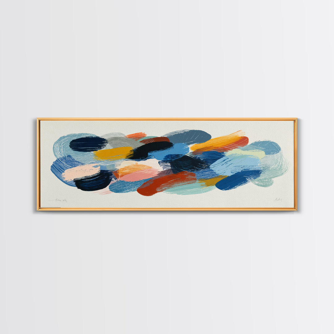 Chaotic Joyful Abstract Canvas Print, Maximalist Art, Digital Print, Living Room Decor, Fine Art, Maximal, Playroom Decor, MAX-3x1-38