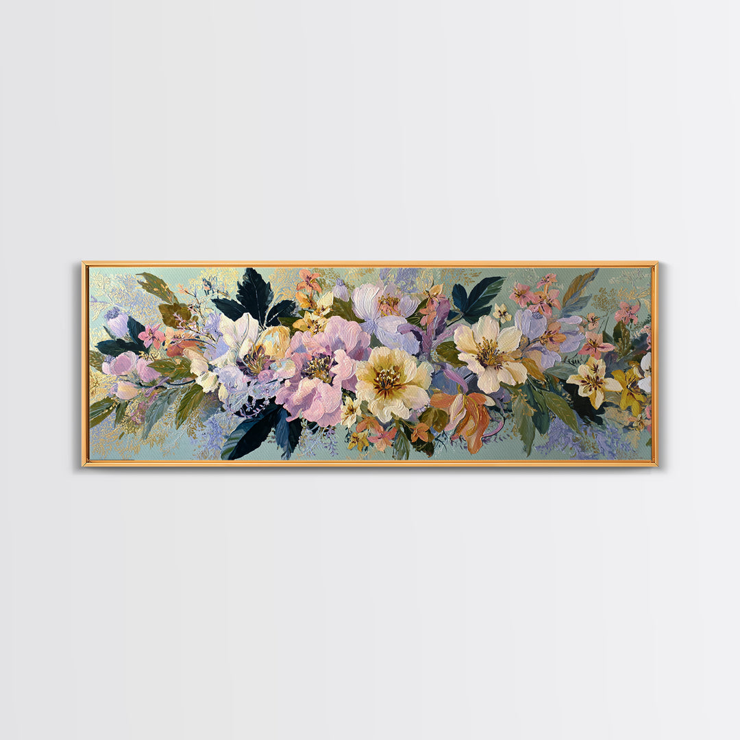 Highly Patterned Snake and Flower Composition Canvas Print, Maximalist Art, Abstract Wall Art, Living Room Decor, Maximal, MAX-3x1-5