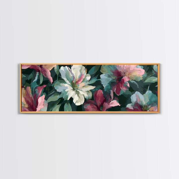 Matisse Inspired Cutouts with Vivid Floral Motifs Canvas Print, Maximalist Art, Modern Art, Living Room Decor, Oil Painting, MAX-3x1-98