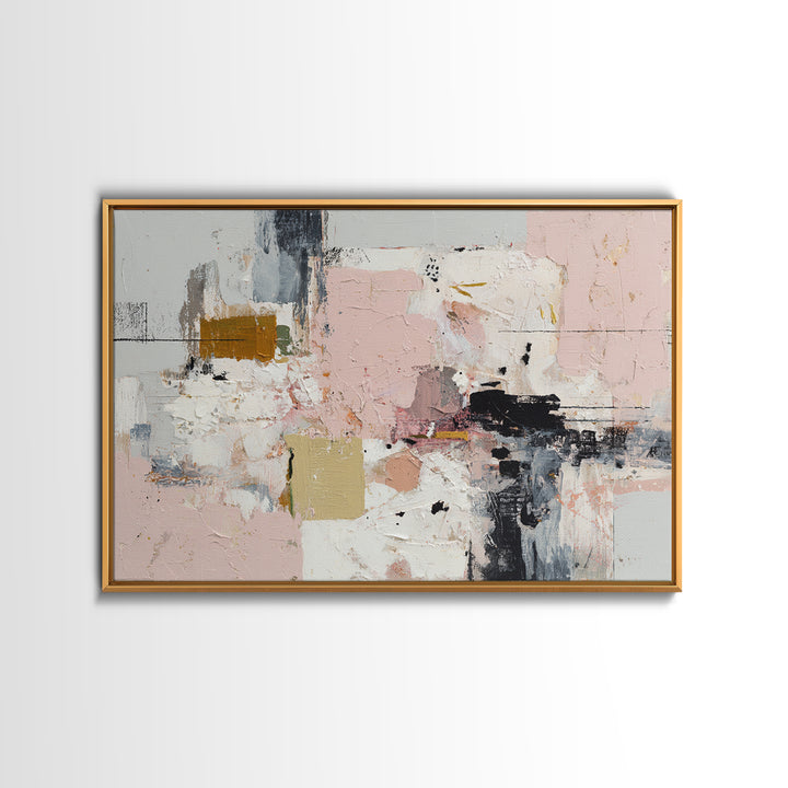 Chaotic Joyful Abstract Framed Canvas Print, Maximalist Art, Original Art, Living Room Decor, Abstract Art, Maximal, MAX-3x2-2