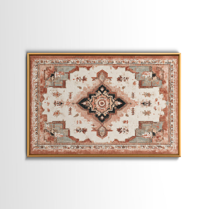 Bohemian Textile Pattern Canvas Print, Maximalist Art, Gallery Decor, Living Room Decor, Fine Art, Maximal, Wall Art, MAX-3x2-48