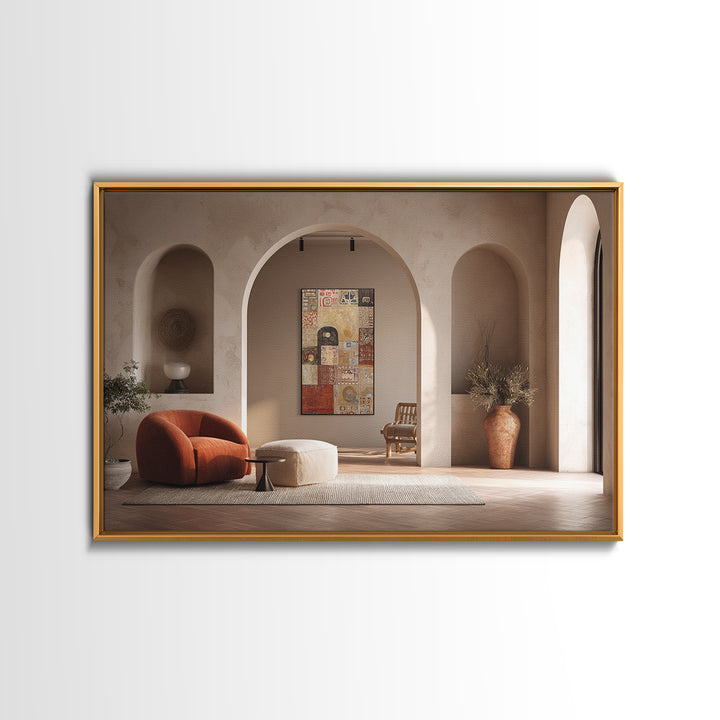 Ornamental Arch Filled Framed Canvas Print, Maximalist Art, Original Art, Living Room Decor, Fine Art, Maximal, Modern Wall Art, MAX-3x2-95