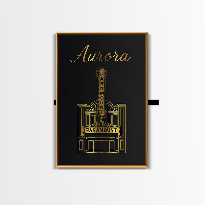 Aurora Travel Poster, Canvas Print, Dark Minimalist Wall Art, Aurora Poster Print, Living Room Wall Art, Modern Wall Decor, Fine Art Print