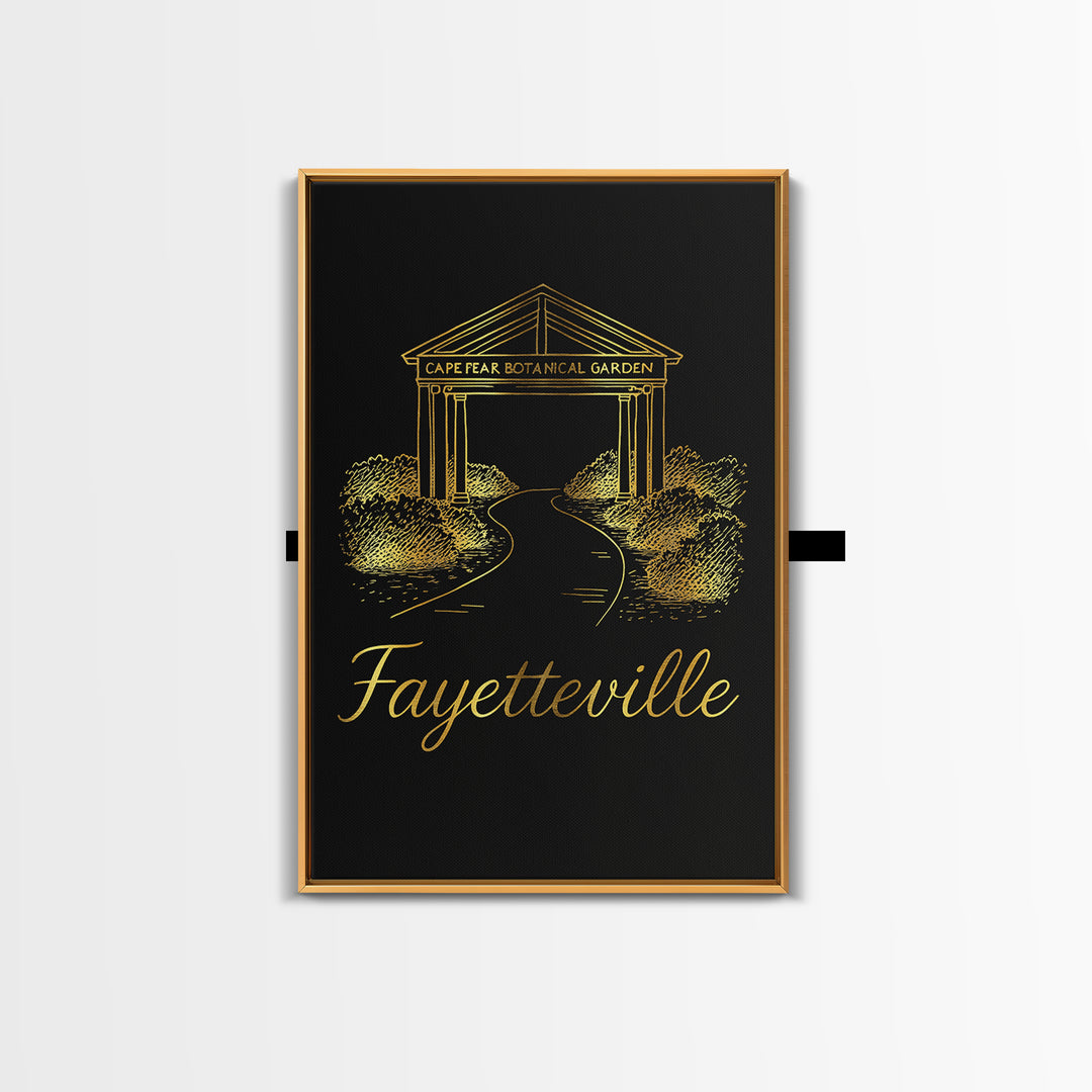Fayetteville North Carolina Travel Poster, Canvas Print, Dark Minimalist Wall Art, Fayetteville City Art, Travel Wall Art, Wall Art