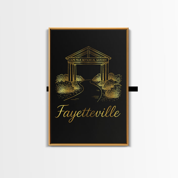 Fayetteville North Carolina Travel Poster, Canvas Print, Dark Minimalist Wall Art, Fayetteville City Art, Travel Wall Art, Wall Art
