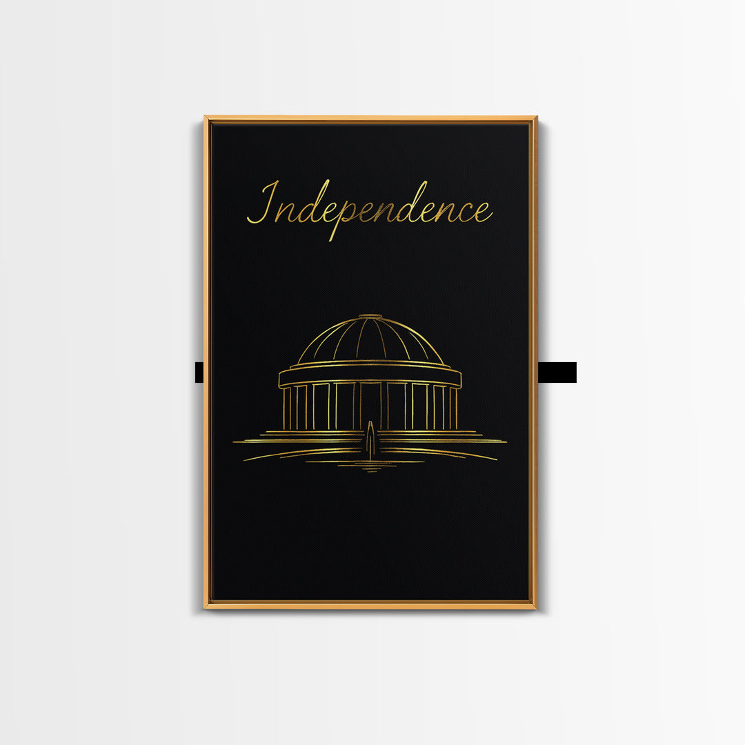 Independence Travel Poster, Canvas Print, Dark Minimalist Wall Art, Independence Travel Art, Fine Art Print, Gift For Travelers