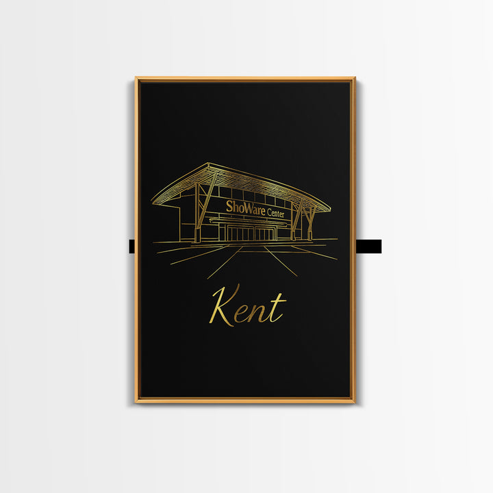 Kent Washington Travel Poster, Canvas Print, Dark Minimalist Wall Art, Kent Wall Art, Travel Poster Art, Travel Art Print, Travel Wall Art