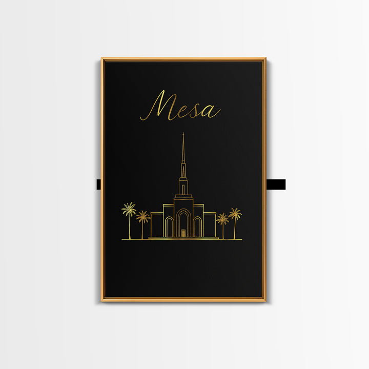 Mesa Travel Poster, Canvas Print, Dark Minimalist Wall Art, Mesa Wall Art, Travel Wall Art, City Travel Prints, Eclectic Wall Decor