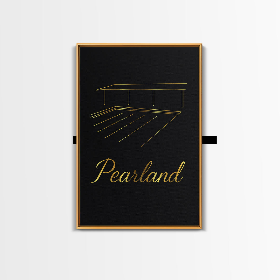 Pearland Travel Poster, Canvas Print, Dark Minimalist Wall Art, Pearland Poster Print, Travel Poster Art, City Travel Prints, Design 1